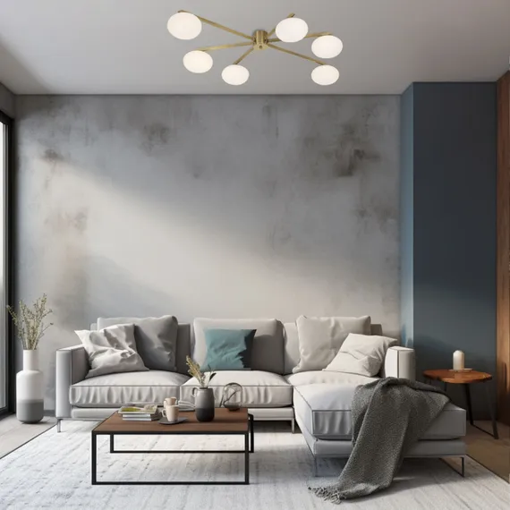 Потолочная люстра Opaline 70220/6 латунь Smart Eurosvet