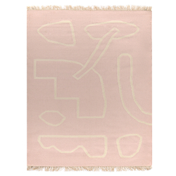 Ковер ручной работы из шерсти и хлопка poetry and steps цвета пыльной розы, 160х230 см