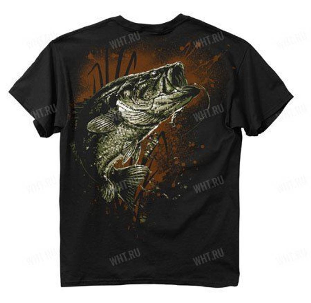 Футболка мужская BUCK WEAR Bass Elements, цвет чёрный