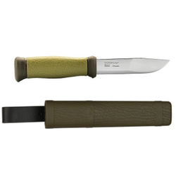 Нож Morakniv Outdoor 2000 Green, нержавеющая сталь, ножны, оливковый