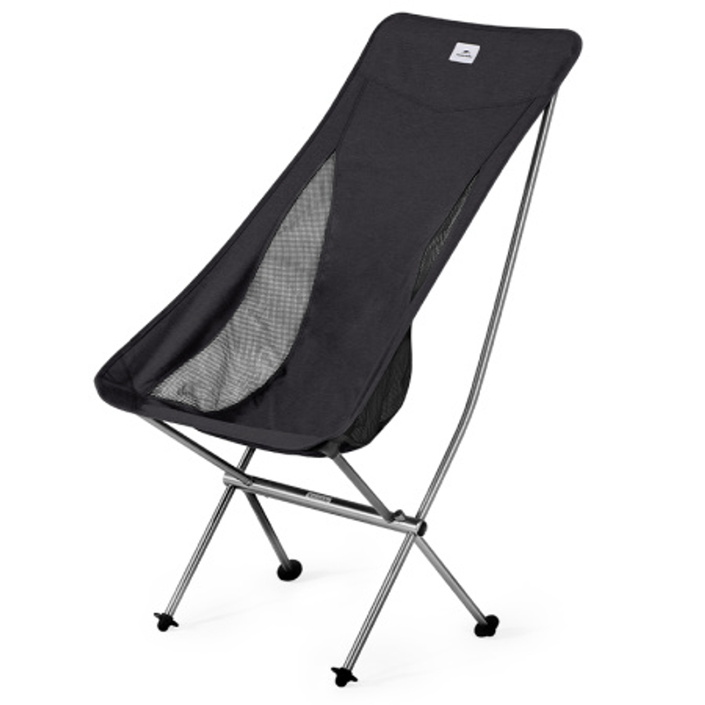 Кресло туристическое Naturehike Stellaluna L04 складное, черное, высокая спинка, до 150 кг, артикул CNK2450JJ015-BL