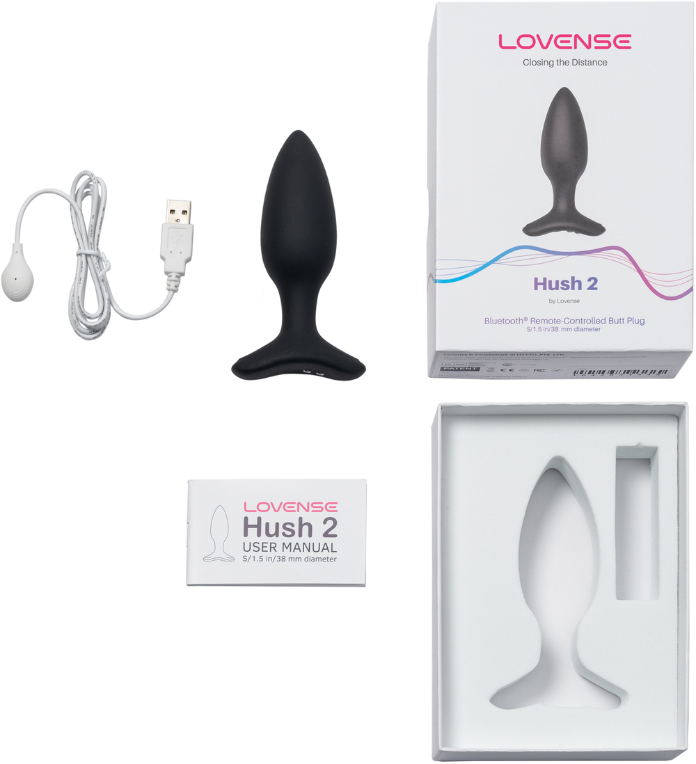 LOVENSE Hush 2 - Анальная пробка, (3,8 см.)