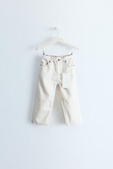 БРЮКИ STRAIGHT-LEG ИЗ ТВИЛА ZARA TIMELESS С КОНТРАСТНОЙ СТРОЧКОЙ, ЭКРЮ