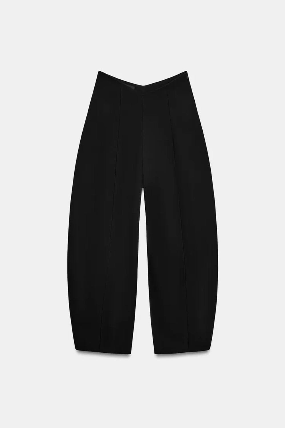 ZARA БРЮКИ BALLOON С ВЫСОКОЙ ПОСАДКОЙ, ЧЕРНЫЙ