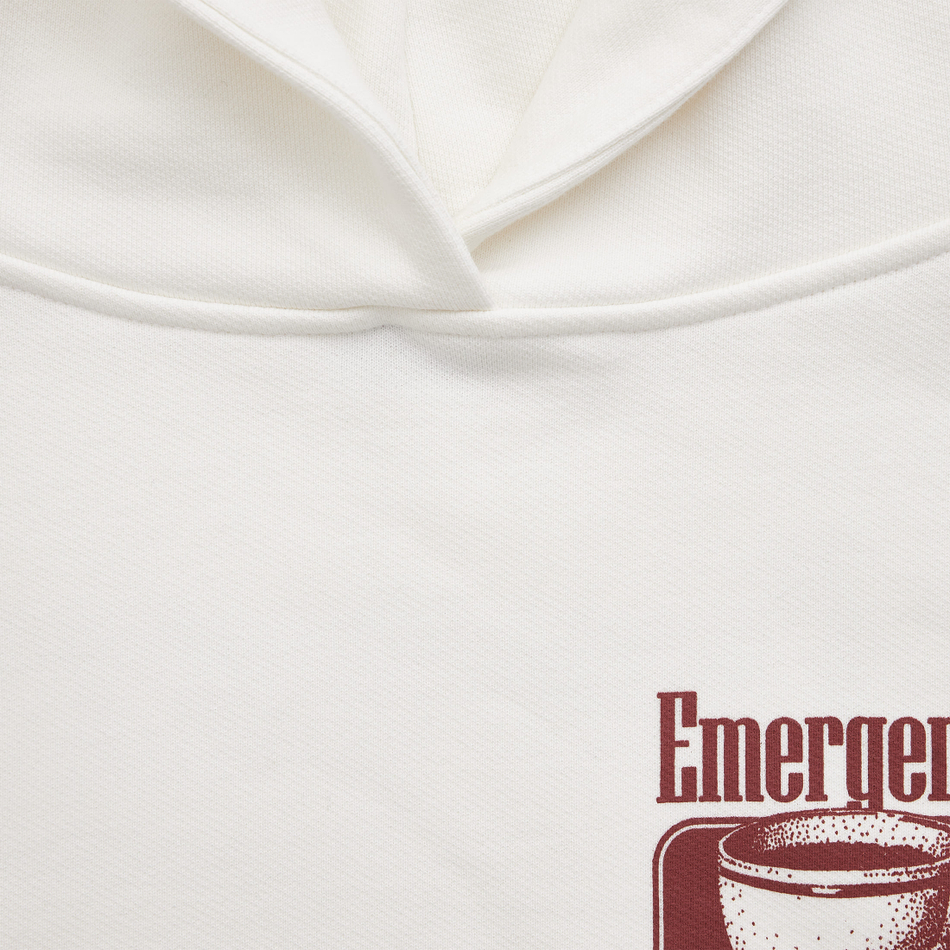 COFFEE CROPPED HOODIE OVERSIZED
