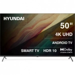 Телевизор LED Hyundai 50" H-LED50BU7009 Android TV Frameless черный 4K Ultra HD 60Hz MEMC DVB-T DVB-T2 DVB-C DVB-S DVB-S2 USB WiFi Smart TV