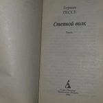 Герман Гессе. Степной волк. Роман