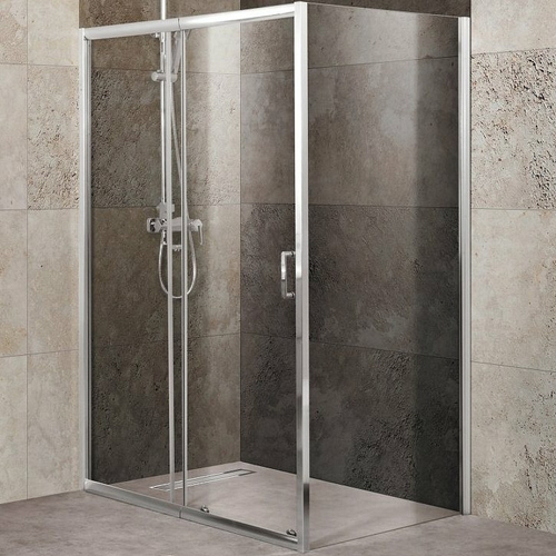 Душевой уголок BelBagno Unique 135х100 UNIQUE-AH-1-120/135-100-C-Cr профиль Хром стекло прозрачное