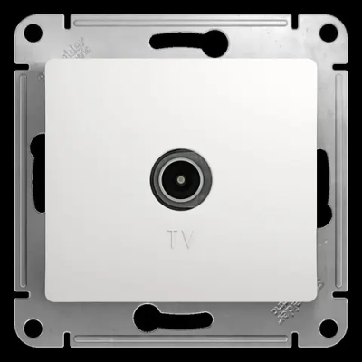 GLOSSA TV РОЗЕТКА оконечная 1дБ, механизм, БЕЛЫЙ