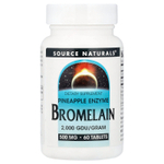 Source Naturals, Бромелаин, 500 мг, 60 таблеток