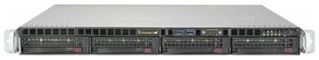 Сервер Supermicro SuperServer 5019S-MR без процессора/без ОЗУ/без накопителей/количество отсеков 3.5" hot swap: 4/400 Вт/LAN 1 Гбит/c