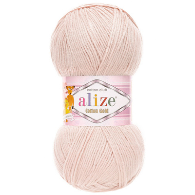 Пряжа Alize (Ализе) Cotton Gold / уп.5 мот. по 100 г, 330м, 382 телесный A