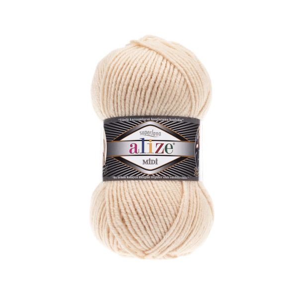 Пряжа Alize (Ализе) Superlana Midi / уп.5 мот. по 100 г, 170м, 310 шампань A