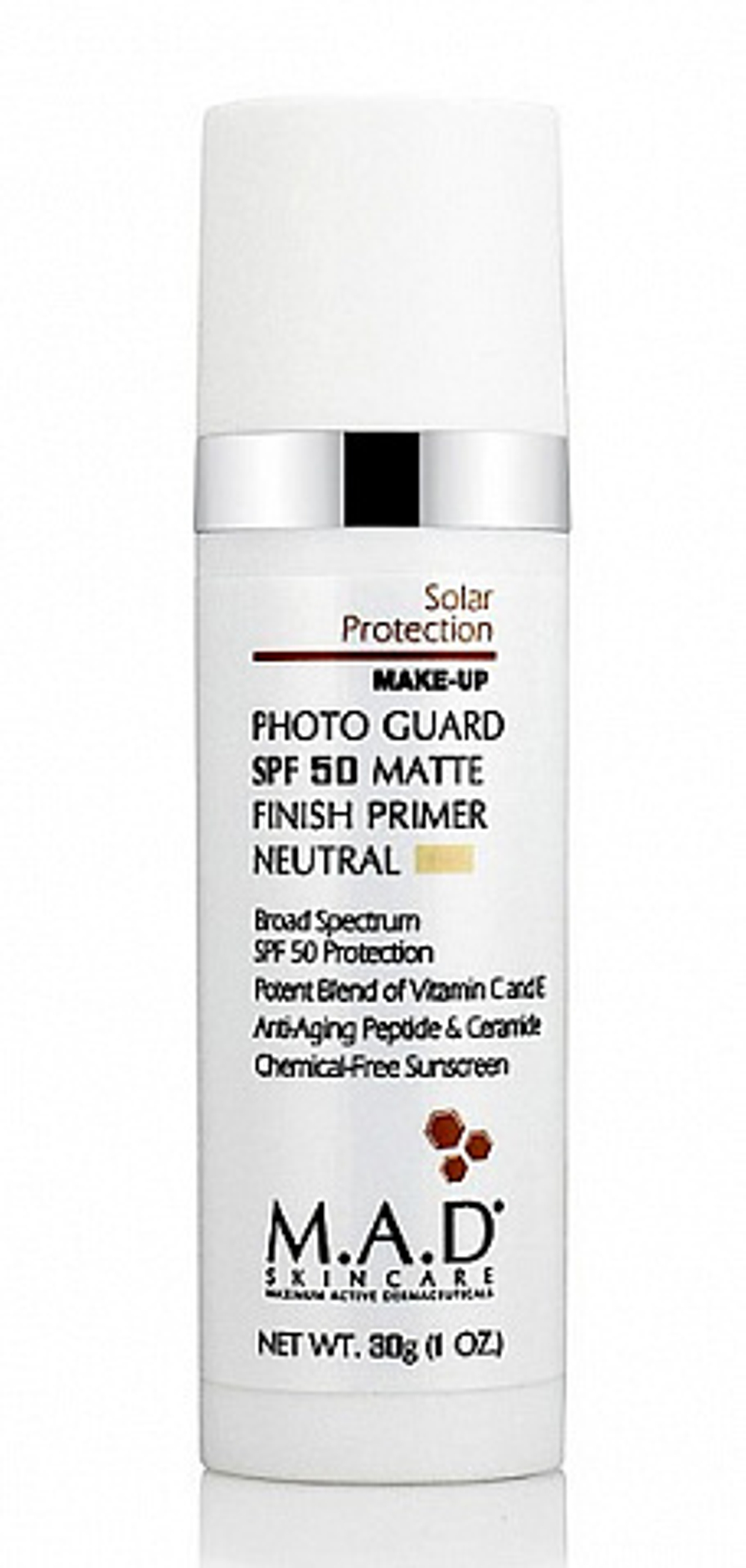 M.A.D. Skincare Матирующий крем-праймер с защитой SPF 50 | Photo Guard SPF 50 Matte Finish Primer – Neutral