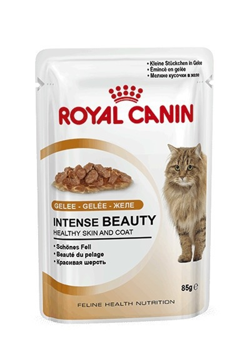 Royal Canin 85г пауч Hair Skin Влажный корм для кошек для красоты шерсти и здоровья кожи (желе)