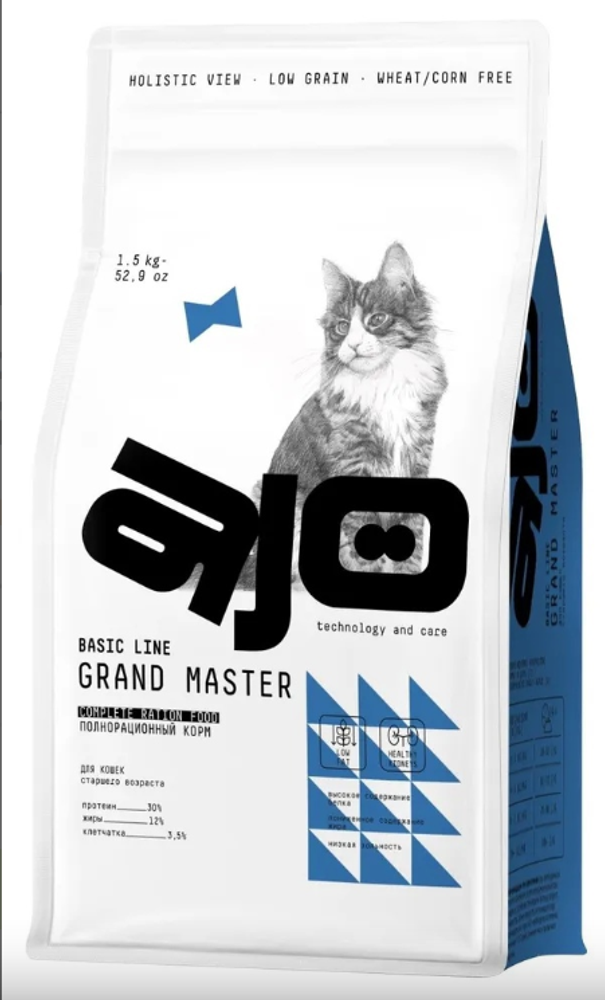 AJO Cat Grand Master корм для кошек старшего возраста 10 кг AJO Cat Grand Master корм для кошек старшего возраста 10 кг