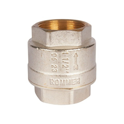 Клапан обратный ROMMER RVC-0001 - 1"1/2 (ВР/ВР, PN25, Tmax 120°C, с металлическим седлом)