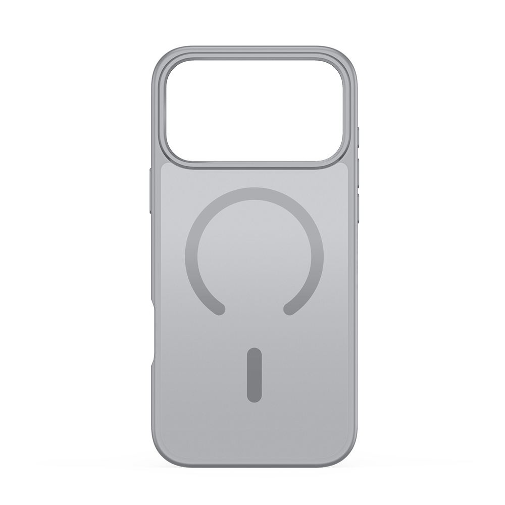 Прозрачный матовый чехол серого цвета с MagSafe для iPhone 17 Pro, серия Yind Series (Open Ring Version) от Dux Ducis