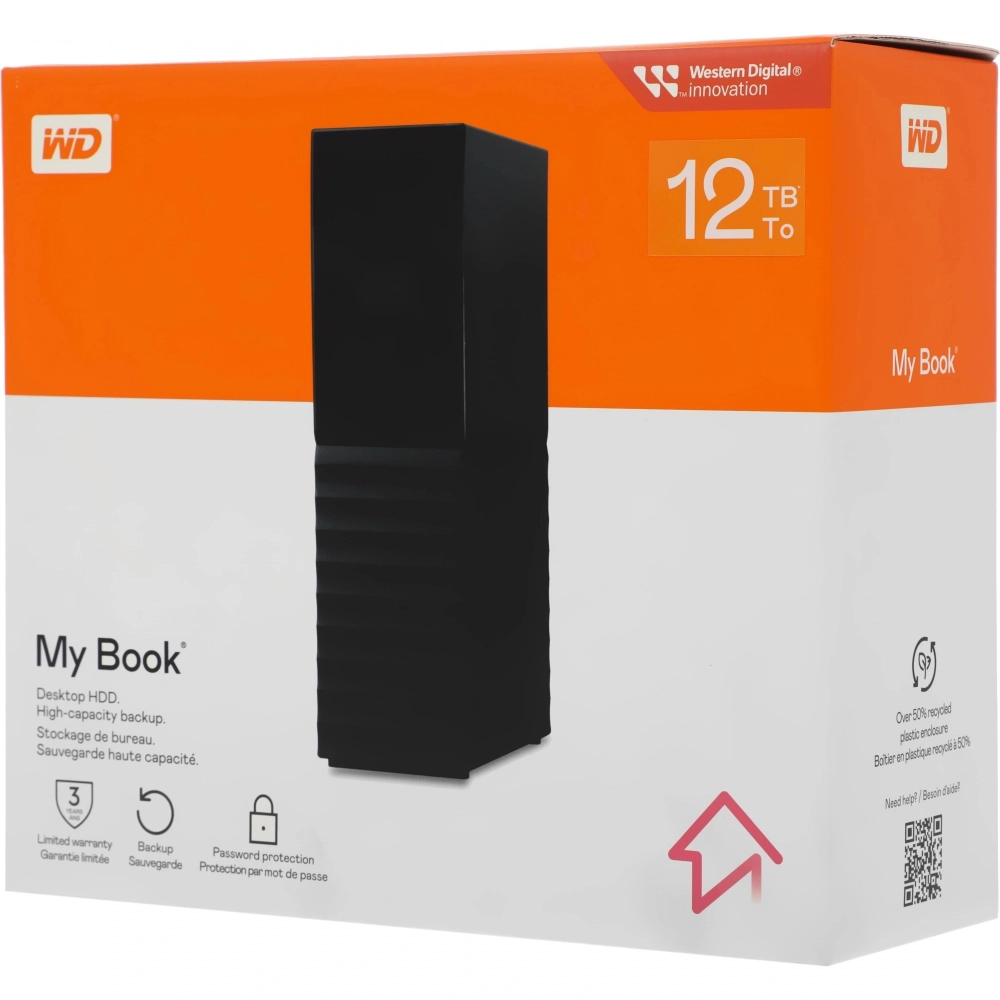 Внешний HDD Western Digital Original 12.2Tb (WDBBGB0120HBK-EESN) черный
