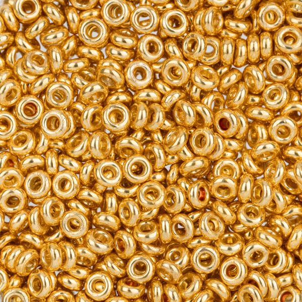 Бисер Toho 8/0 Demi 5 (3 мм), 500 г, PF0557 золотой