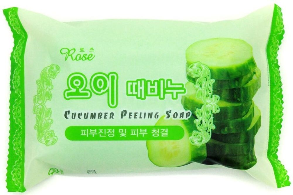 Мыло-пилинг для лица и тела Rose Cucumber Peeling Soap
