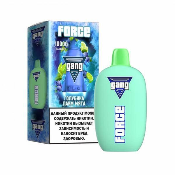 Купить Одноразовый Pod GANG FORCE - Голубика Лайм Мята (10000 затяжек)