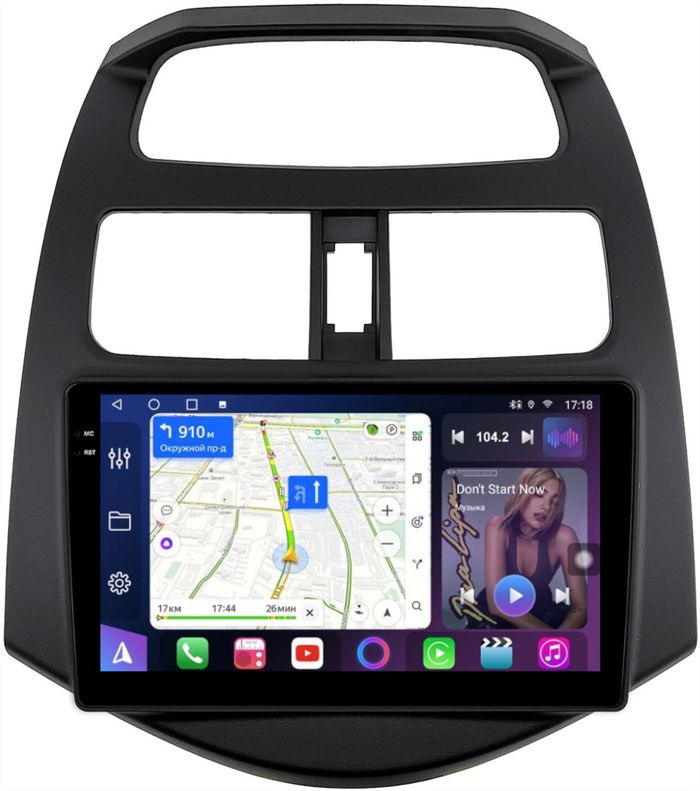 Магнитола для Chevrolet Spark M300 2009-2025+, Ravon R2 - FarCar S400-TS18 монитор 9.5" QLED на Android 14, CarPlay, 4G SIM-слот