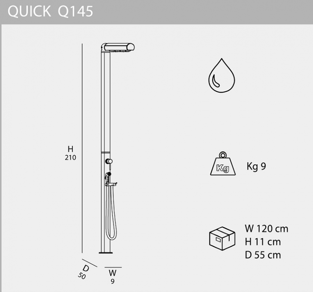 Душ уличный Arkema Quick Q145