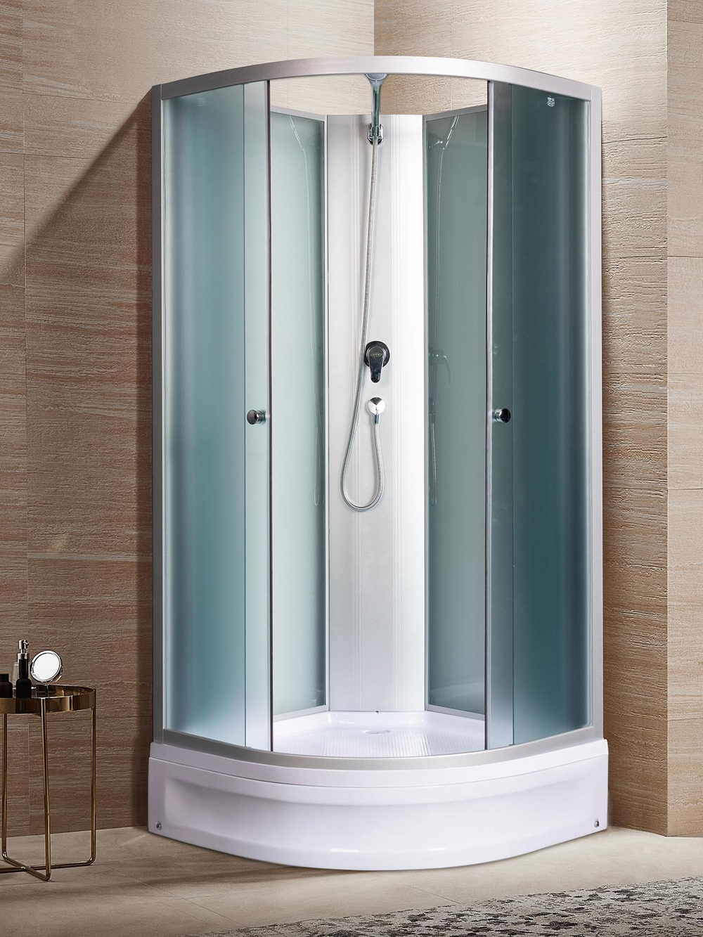 Душевая кабина RIVER NARA LIGHT Б/К XL  80/24 MT  80x80x220 10000006218 Универсальная Четверть круга