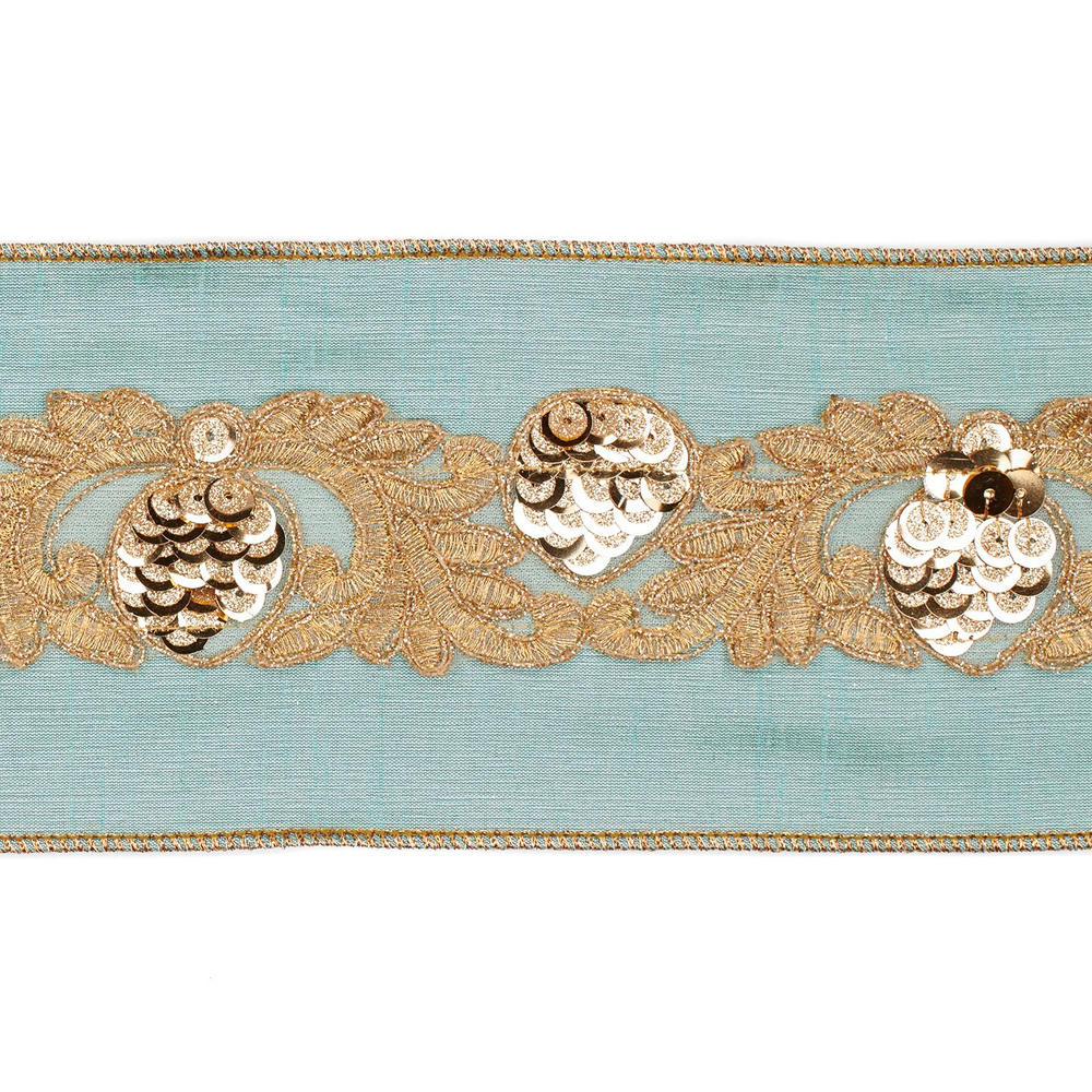 Лента DUP.PINEC.TRIM RIBBON BLU/GRN/GLD Лента с Goodwill Голубой / Зеленый / Золотой