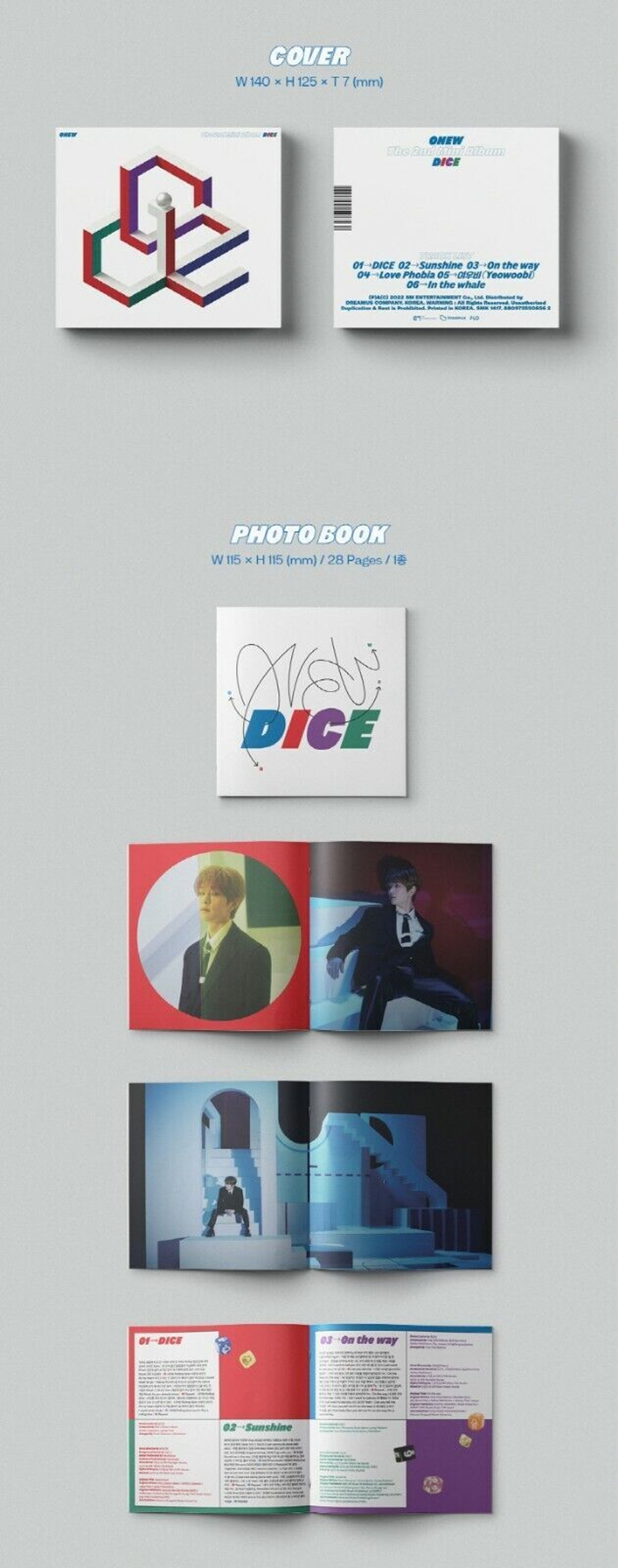 ONEW SHINee - DICE [Digipack ver.]