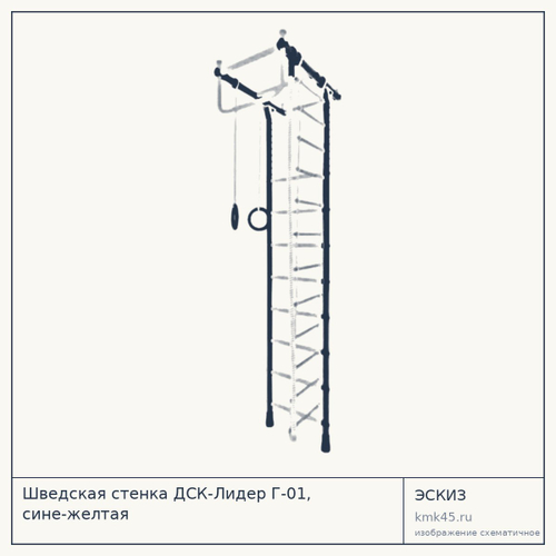 Шведская стенка ДСК-Лидер Г-01, сине-желтая — от 5 700 ₽