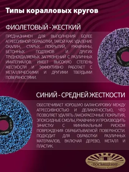 Круг коралловый фиолетовый 125х22,23