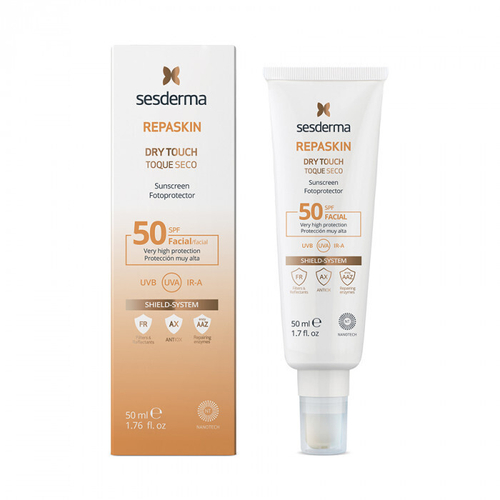 Sesderma REPASKIN DRY TOUCH Facial Sunscreen SPF 50 - Средство солнцезащитное для лица с матовым эффектом СЗФ 50, 50 мл