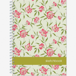 Блокнот-скетчбук SKETCHBOOK А5 с жесткой обложкой 60л. "Нежность"