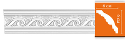 Плинтус потолочный с рисунком Decomaster 95610F гибкий 60х60х2400мм