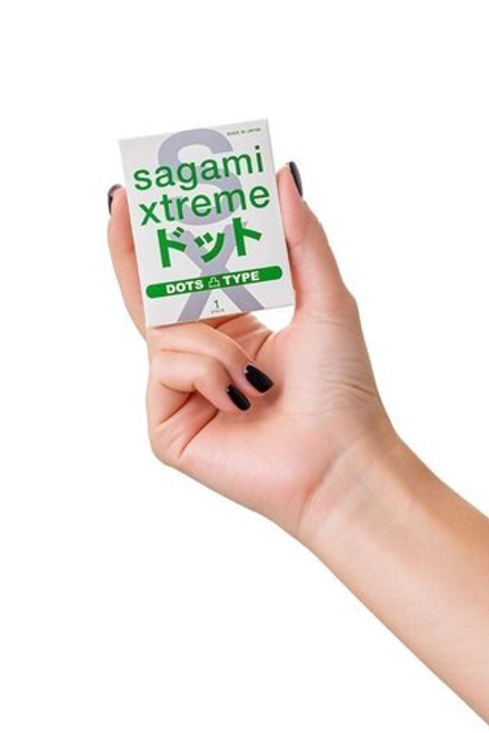 Sagami Xtreme Type-E - Презервативы латексные, с точечной текстурой, 1шт.