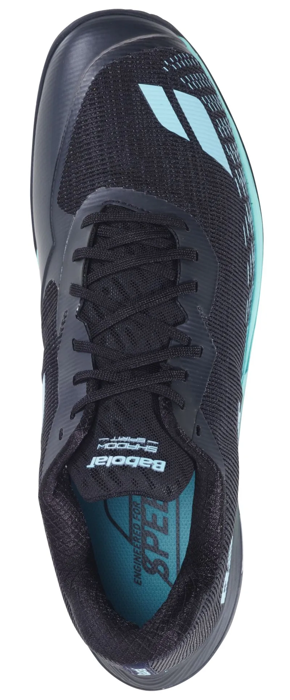 Мужские кроссовки для сквоша/бадминтона Babolat Shadow Spirit 2 - black/cyan