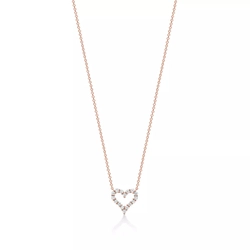 Подвеска из розового золота с бриллиантами, Tiffany 💠 Diamond heart