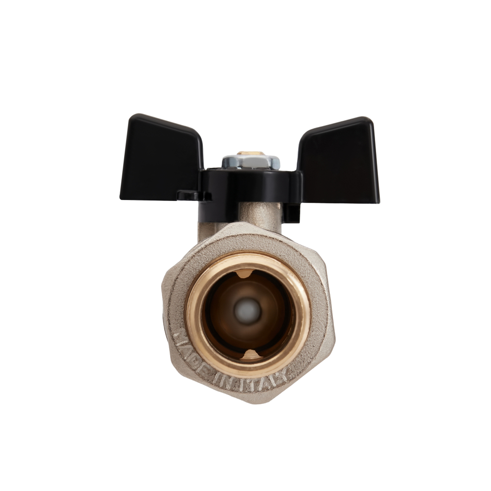 Кран шаровой с американкой Hoobs Orion 3/4" внутренняя-наружная (бабочка)