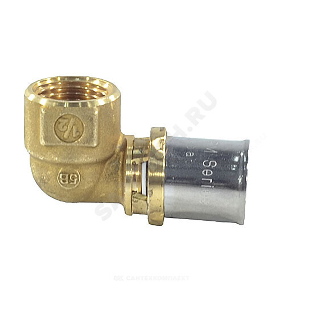 Угольник для МП/PE-X труб латунь пресс Дн 16х3/4"х90гр ВР RM129 Giacomini RM129Y043