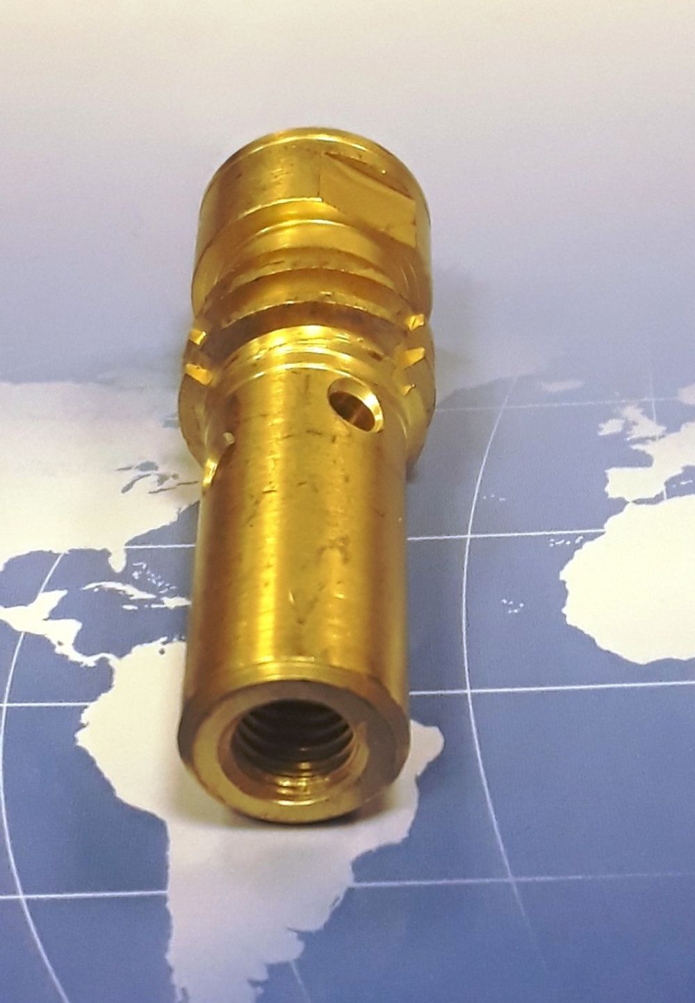 BD-65040 Держатель (свеча) наконечника L=55 мм./ M14x1LH, для сварочных горелок полуавтоматической сварки MF-450