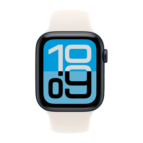 Умные часы Apple Watch SE 3 (2025) GPS, 44mm, Midnight Aluminium Case with Starlight Sport Band, S/M