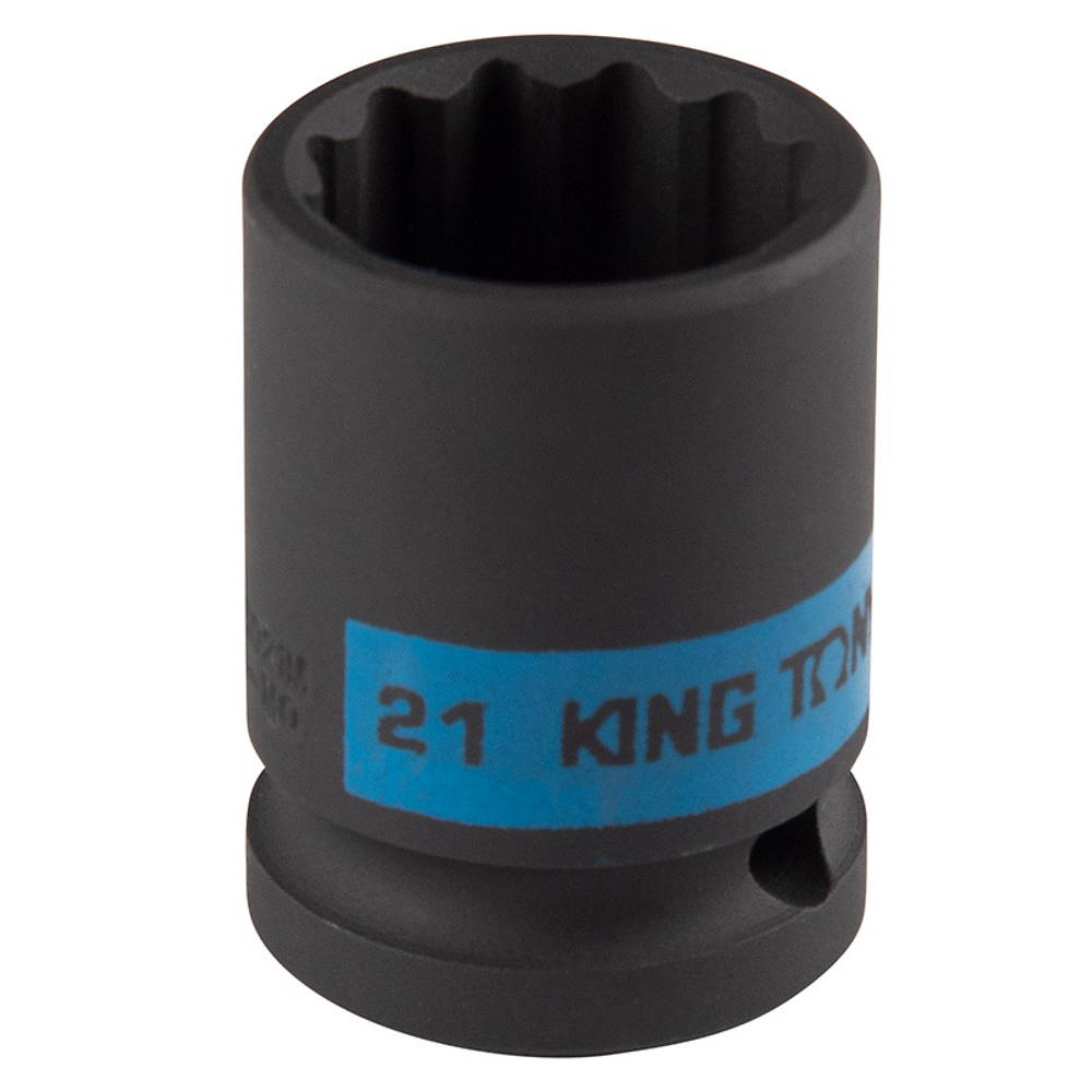KING TONY (453021M) Головка торцевая ударная двенадцатигранная 1/2", 21 мм