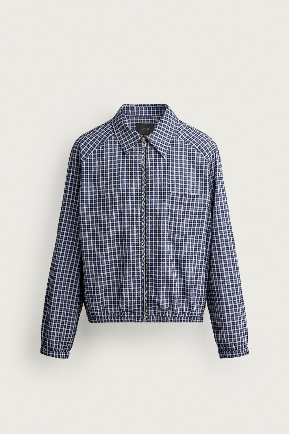 РЕЛЬЕФНАЯ КУРТКА-РУБАШКА В КЛЕТКУ — ZARA
