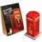 Конструктор из картона. Telephone box with lamp