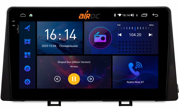 Магнитола для KIA Picanto 2017+ - AIROC 2K RI-2332 Android 12, Быстрая, QLed+2K, CarPlay, SIM-слот