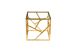 Стол золотой Garda Decor GY-ETGOLD вид спереди