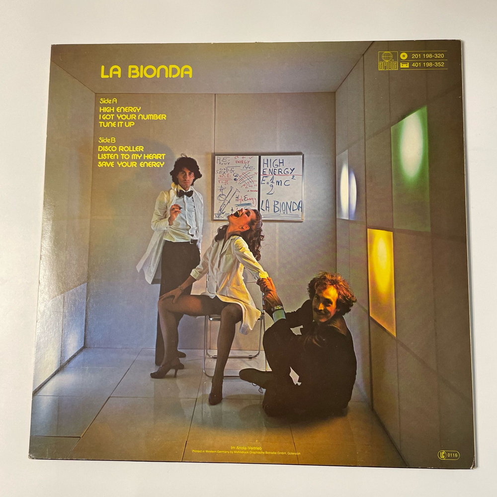 Винтажная виниловая пластинка LP La Bionda High Energy (Германия 1979)