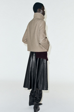 ДВУБОРТНАЯ КУРТКА ИЗ МЯГКОЙ ТКАНИ — ZARA